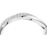 White gold Pavé Round Diamond Twist Eternity Band with Prong Setting_50