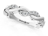 White gold Pavé Round Diamond Twist Eternity Band with Shared Prong Setting_64