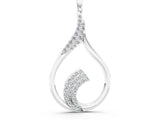 White gold Pavé Round Diamond Twist Pendant_3