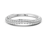 White gold Pavé Round Diamond Wave Band with Shared Prong Setting_12