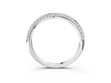 White gold Pavé Round Diamond Wave Band with Shared Prong Setting_15