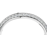 White gold Pavé Round Diamond Wave Band with Shared Prong Setting_16
