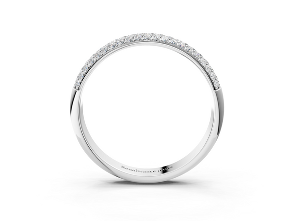 White gold Pavé Round Diamond White Gold Eternity Band