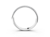 10K White Gold 0.29 Carat E VS Pavé Round Diamond White Gold Eternity Band