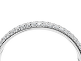 10K White Gold 0.29 Carat E VS Pavé Round Diamond White Gold Eternity Band