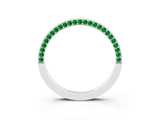 White gold Pavé Round Emerald Channel Set Band_21
