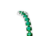 White gold Pavé Round Emerald Chevron Band with Shared Prong Setting_15