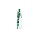 White gold Pavé Round Emerald Twist Band_11