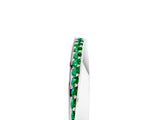 White gold Pavé Round Emerald Twist Band_28