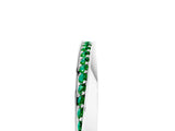 White gold Pavé Round Emerald Twist Band_40
