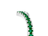 White gold Pavé Round Emerald V-Shaped Chevron Band with Shared Prong Setting_11
