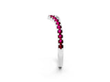White gold Pavé Round Garnet Chevron Band with Shared Prong Setting_8