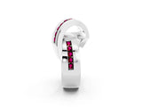 White gold Pavé Round Garnet Crossover Band with Channel Setting_8