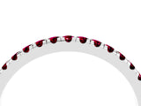 White gold Pavé Round Garnet Half Eternity Band with Shared Prong Setting_10