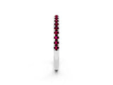 White gold Pavé Round Garnet Half Eternity Band with Shared Prong Setting_8