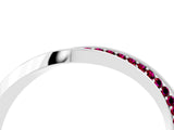 White gold Pavé Round Garnet Twist Band_26