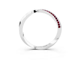 White gold Pavé Round Garnet Twist Band_28