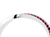White gold Pavé Round Garnet Twist Band_29