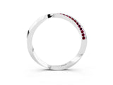 White gold Pavé Round Garnet Twist Band_37