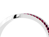 White gold Pavé Round Garnet Twist Band_38