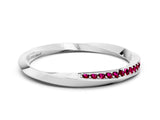 White gold Pavé Round Garnet Twist Band_6