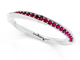 White gold Pavé Round Garnet Twist Band_7