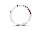 White gold Pavé Round Garnet Twist Band_9