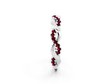 White gold Pavé Round Garnet Twist Eternity Band with Shared Prong Setting_32