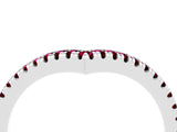 White gold Pavé Round Garnet V-Shaped Chevron Band with Shared Prong Setting_10