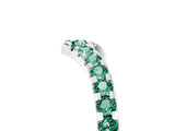 White gold Pavé Round Green Sapphire Chevron Band with Shared Prong Setting_11