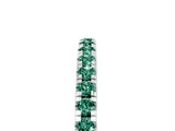White gold Pavé Round Green Sapphire Half Eternity Band with Shared Prong Setting_11