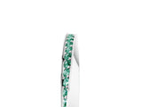 White gold Pavé Round Green Sapphire Twist Band_11