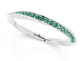White gold Pavé Round Green Sapphire Twist Band_13