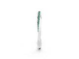White gold Pavé Round Green Sapphire Twist Band_14