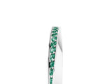 White gold Pavé Round Green Sapphire Twist Band_17