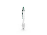 White gold Pavé Round Green Sapphire Twist Band_8