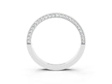 White gold Pavé Round Moissanite Channel Set Band_21
