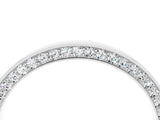 White gold Pavé Round Moissanite Channel Set Band_34