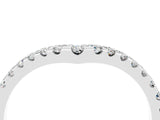 White gold Pavé Round Moissanite Chevron Band with Shared Prong Setting_10