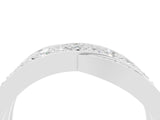 White gold Pavé Round Moissanite Crossover Band with Bead Prong Setting_10