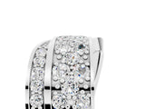 White gold Pavé Round Moissanite Crossover Band with Bead Prong Setting_11