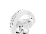 White gold Pavé Round Moissanite Crossover Band with Channel Setting_11