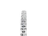 White gold Pavé Round Moissanite Half Eternity Band with Shared Prong Setting_11