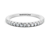 White gold Pavé Round Moissanite Half Eternity Band with Shared Prong Setting_6