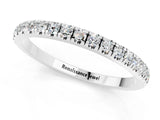 White gold Pavé Round Moissanite Half Eternity Band with Shared Prong Setting_7