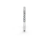 White gold Pavé Round Moissanite Half Eternity Band with Shared Prong Setting_8