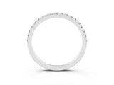 White gold Pavé Round Moissanite Half Eternity Band with Shared Prong Setting_9