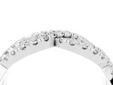 White gold Pavé Round Moissanite Infinity Twist Band with Shared Prong Setting_10