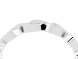 White gold Pavé Round Moissanite Interlocking Eternity Band with Bezel Prong Setting_10