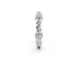 White gold Pavé Round Moissanite Link Band with Bezel Setting_32